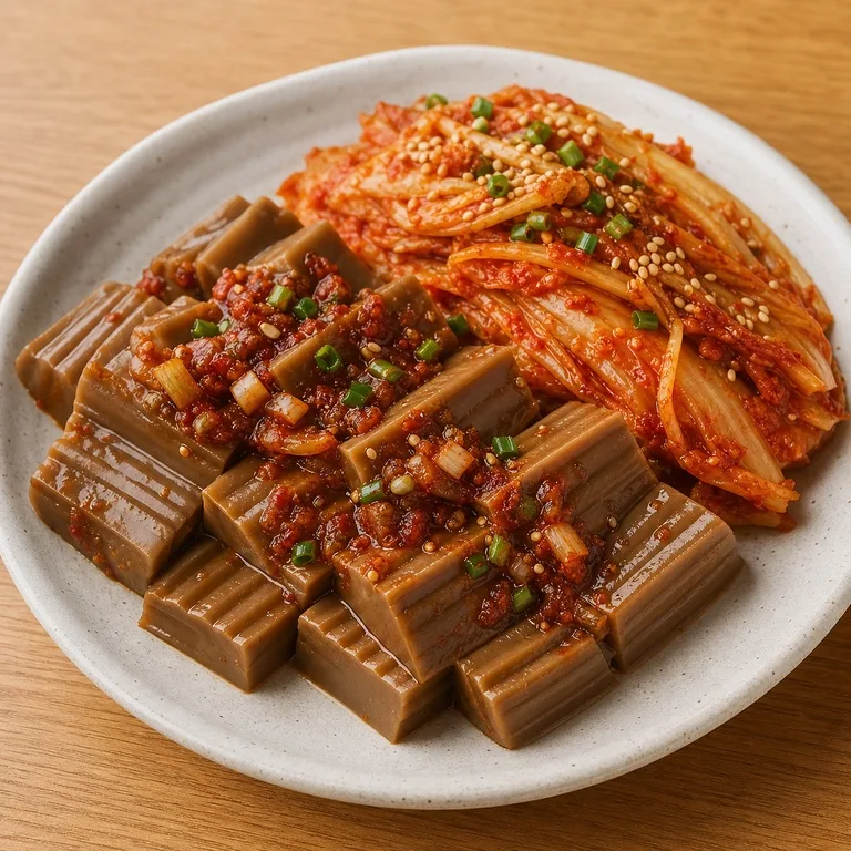 도토리묵묵은지