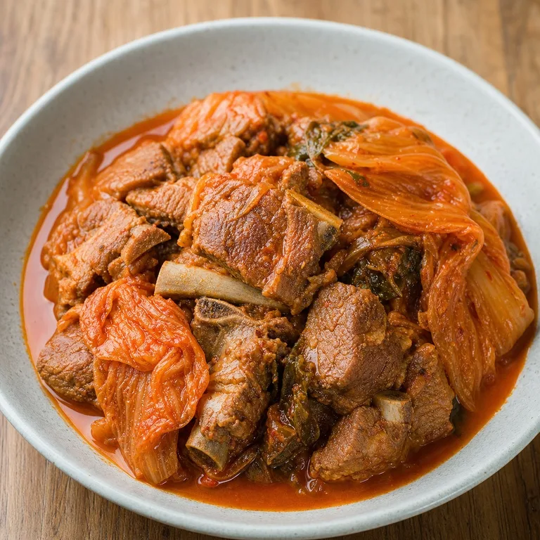 돼지갈비묵은지