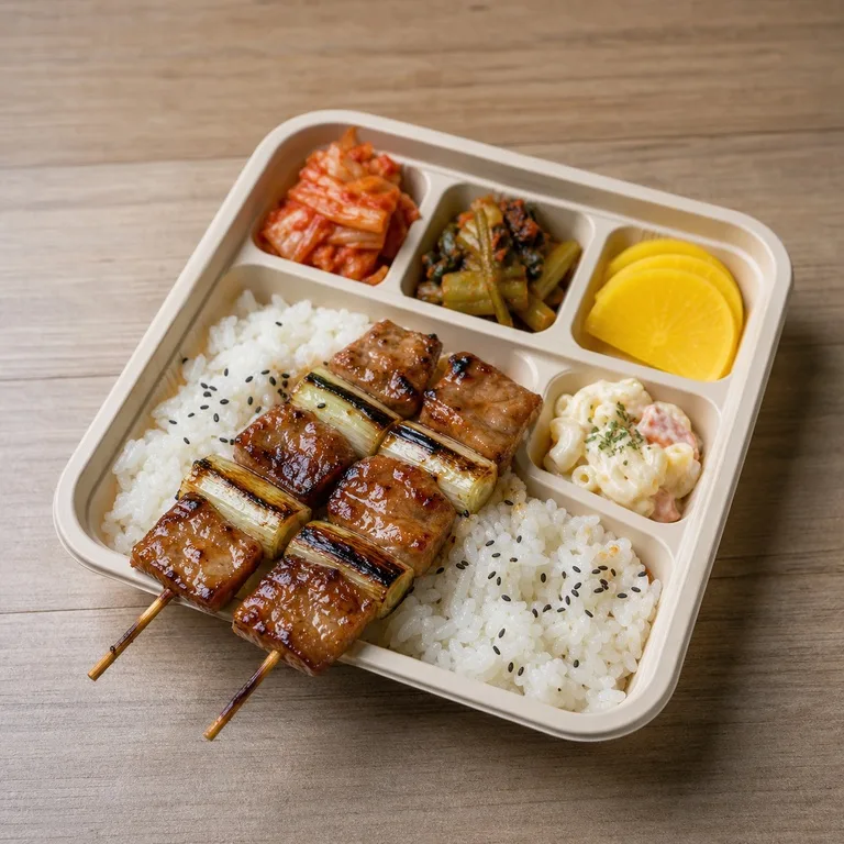 돼지고기대파꼬치구이도시락