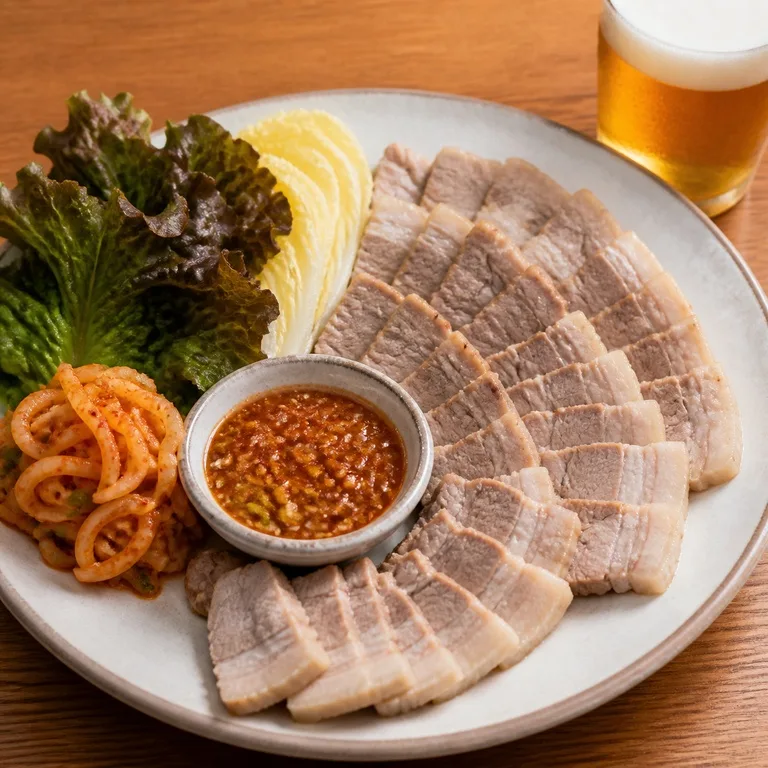 돼지고기수육맥주