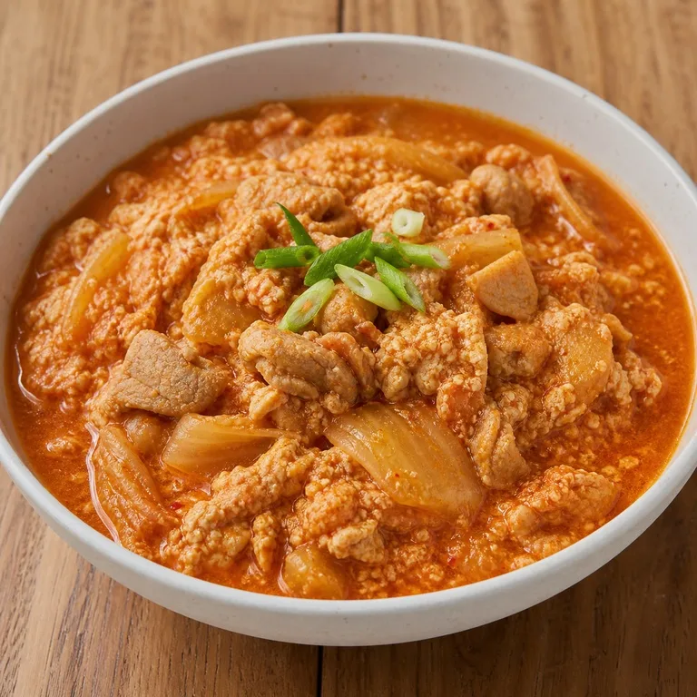 ស៊ុបតៅហ៊ូសាច់ជ្រូកនិងគីមឈី