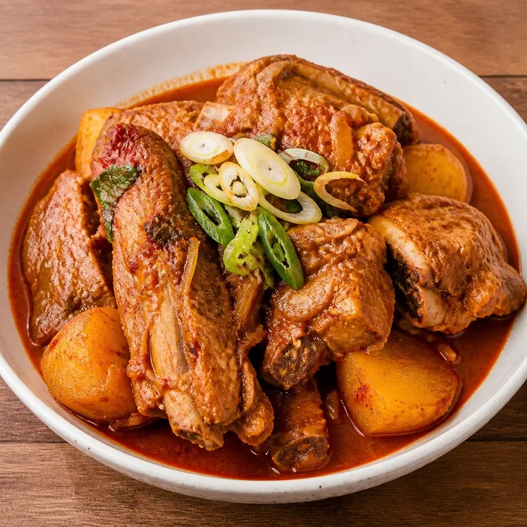 ឆ្អឹងកងខ្នងជ្រូកនិងដំឡូងបារាំង