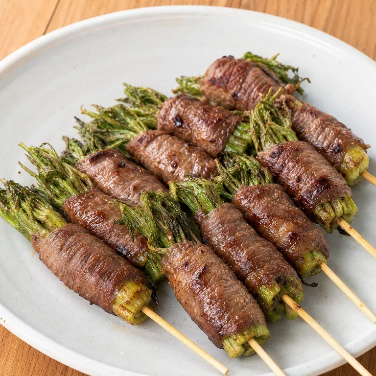 두릅소고기꼬치