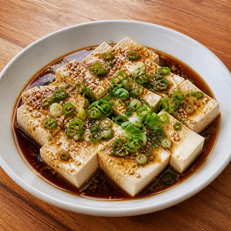 豆腐の醤油和え