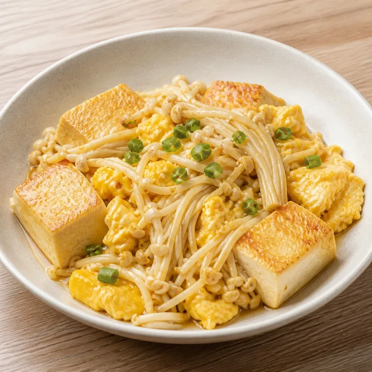 豆腐と卵とえのき茸