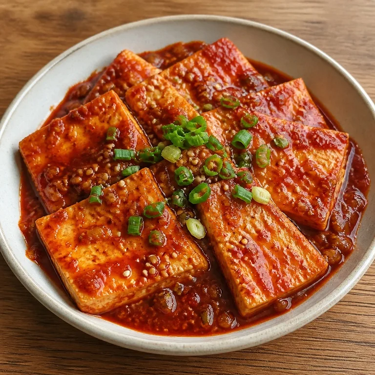 豆腐のコチュジャン煮