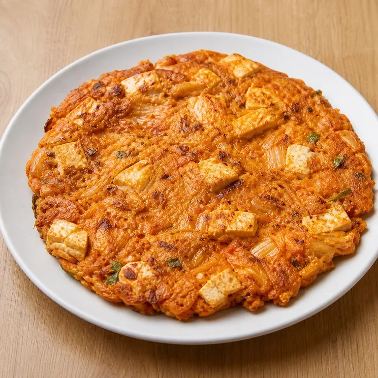 แพนเค้กกิมจิผสมเต้าหู้