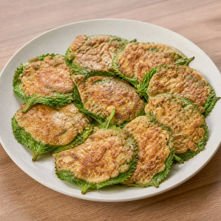 두부참치깻잎전