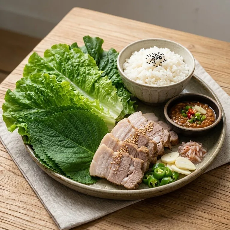 ข้าวห่อผักหมูต้ม