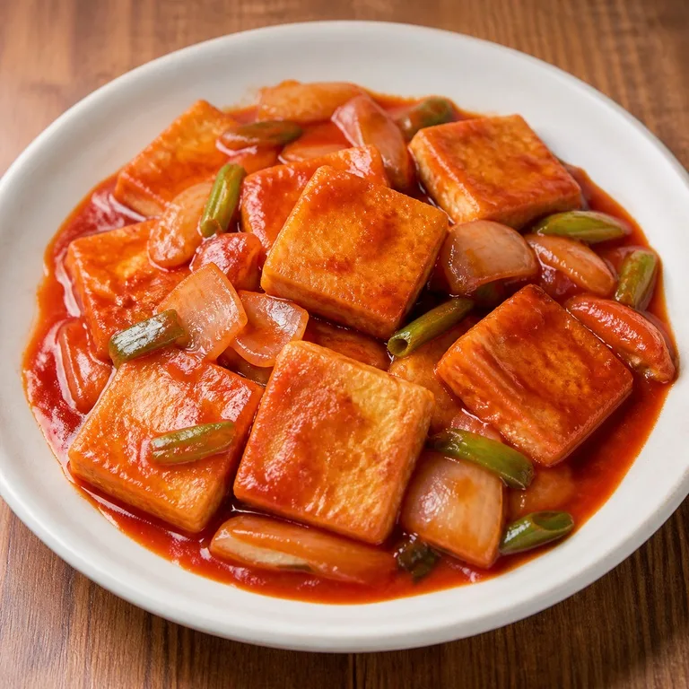 豆腐のケチャップ和え