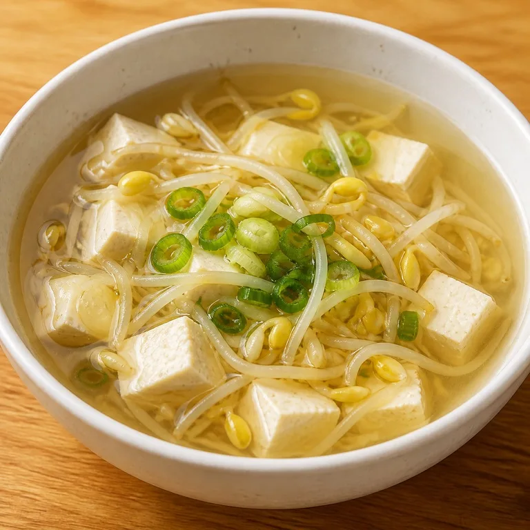 豆腐ともやしのスープ