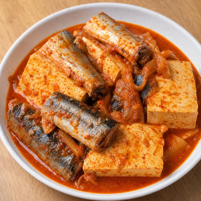 豆腐とさんまの缶詰煮