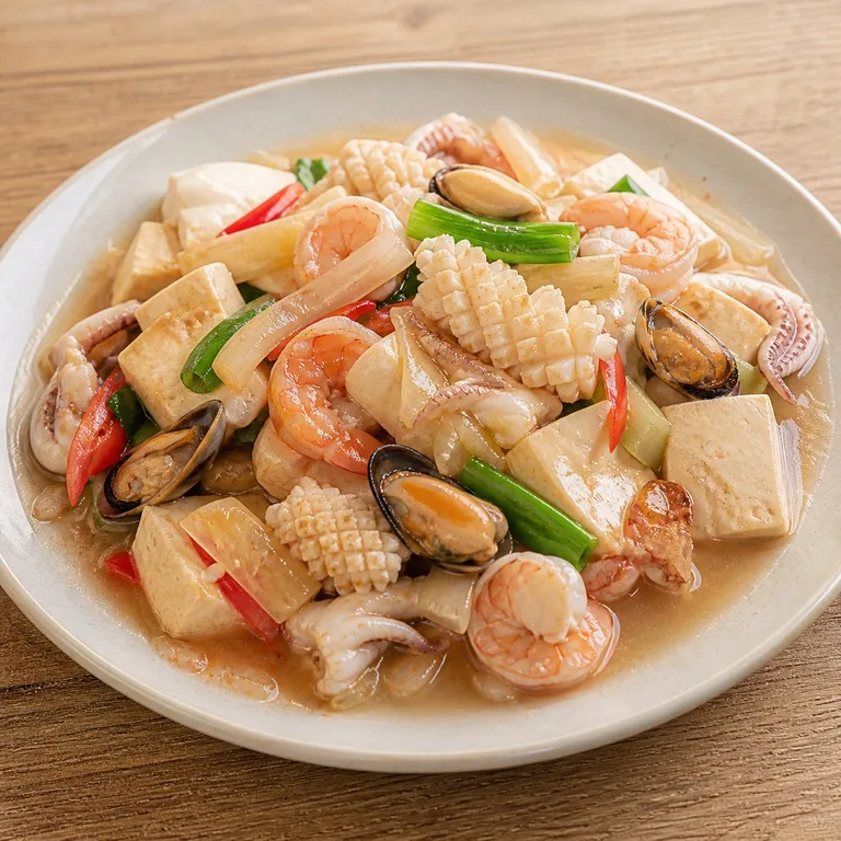 豆腐と海鮮料理