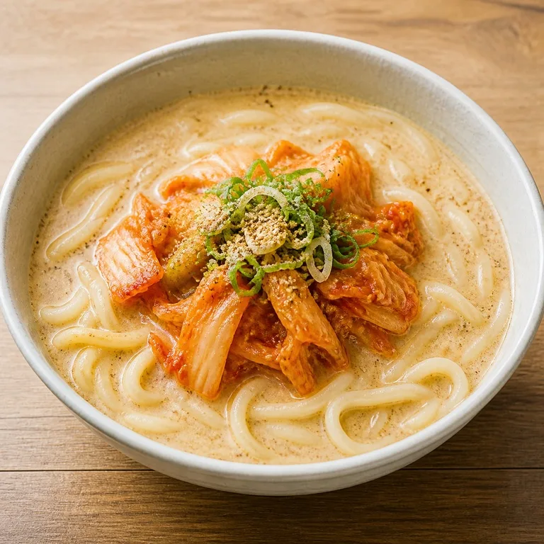 들깨김치우동