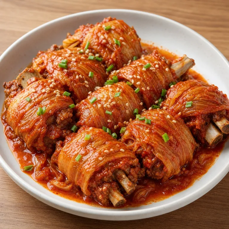ซี่โครงหมูห่อกิมจิ