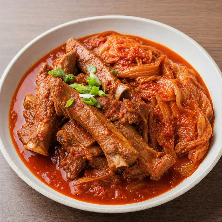 ซี่โครงหมูตุ๋นกิมจิ