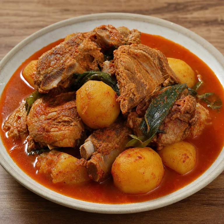 ซุปกระดูกสันหลังหมูและมันฝรั่ง