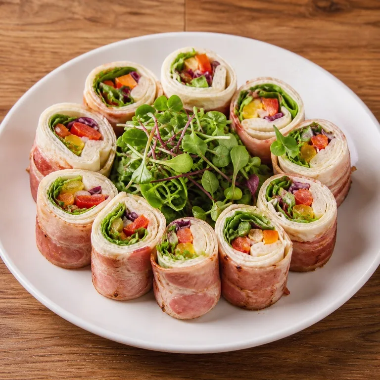 Roll Sayuran Bacon Tortilla