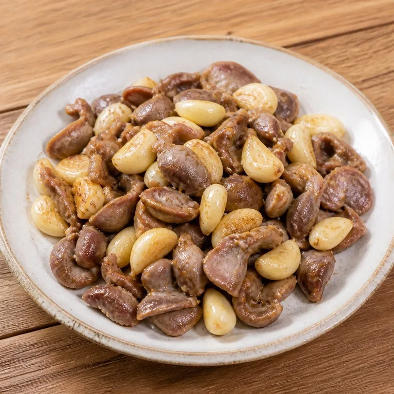 Ampela Ayam Tumis Bawang Putih