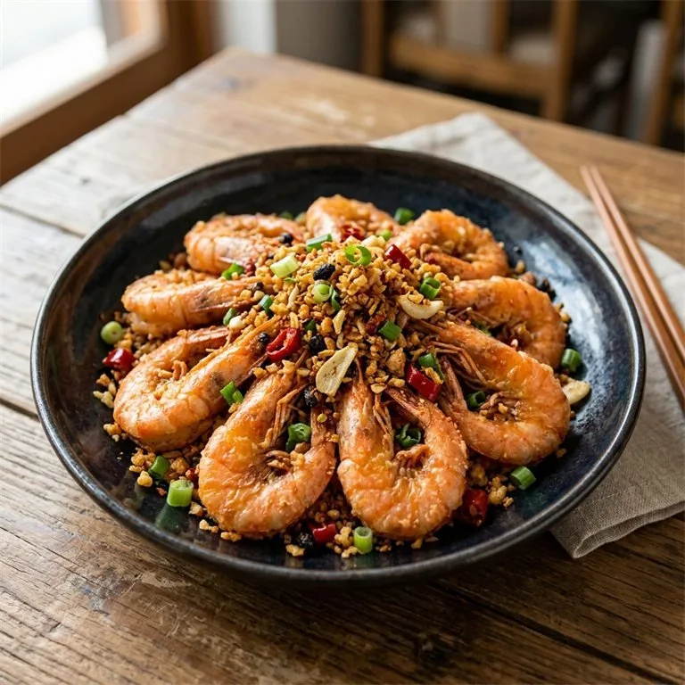 กุ้งผัดสไตล์ปี้เฟิงถัง