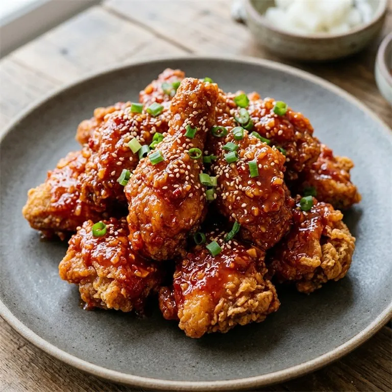 ไก่ทอดซอสเผ็ด