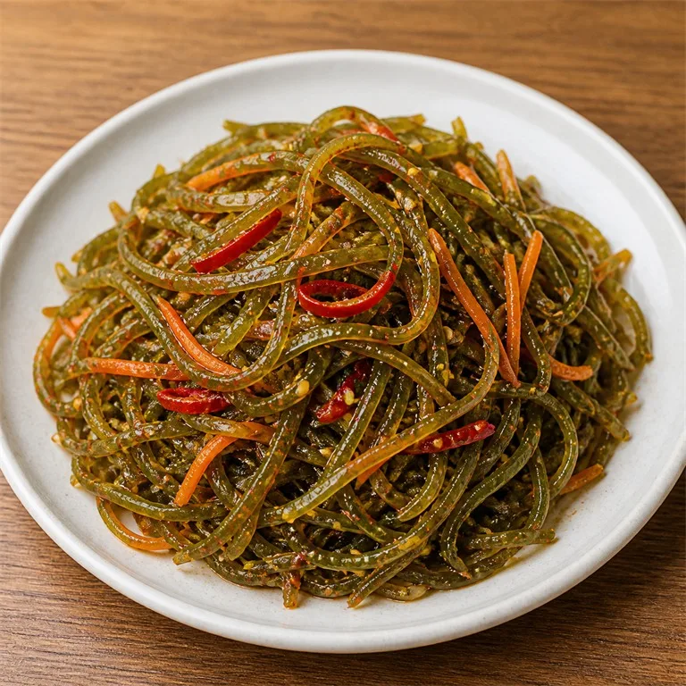 ลำต้นสาหร่ายผัดเผ็ด