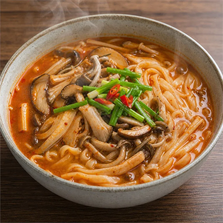 คัลกุกซูเห็ดเผ็ด (ก๋วยเตี๋ยวเห็ดเผ็ด)