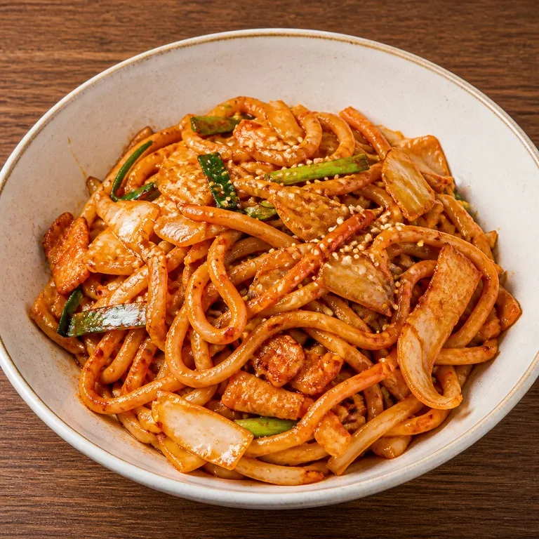 매콤볶음우동
