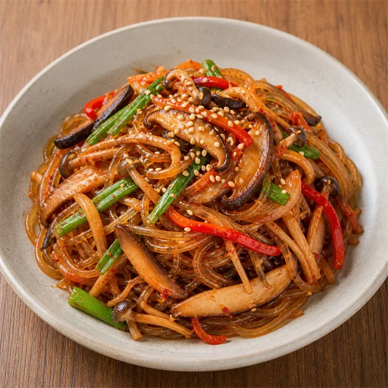 매콤한버섯잡채