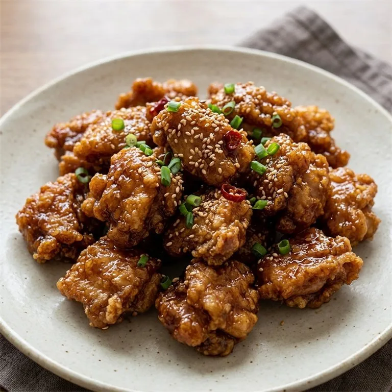 សាច់មាន់បំពងផ្អែម
