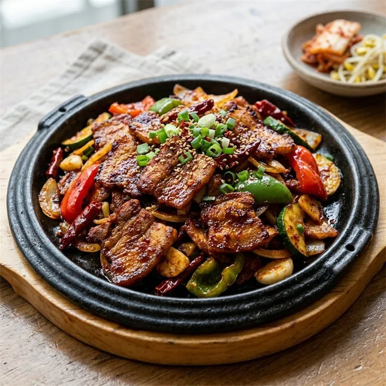 សាច់ជ្រូកឆាស៊ីឈួនបន្ទះដែកក្ដៅ