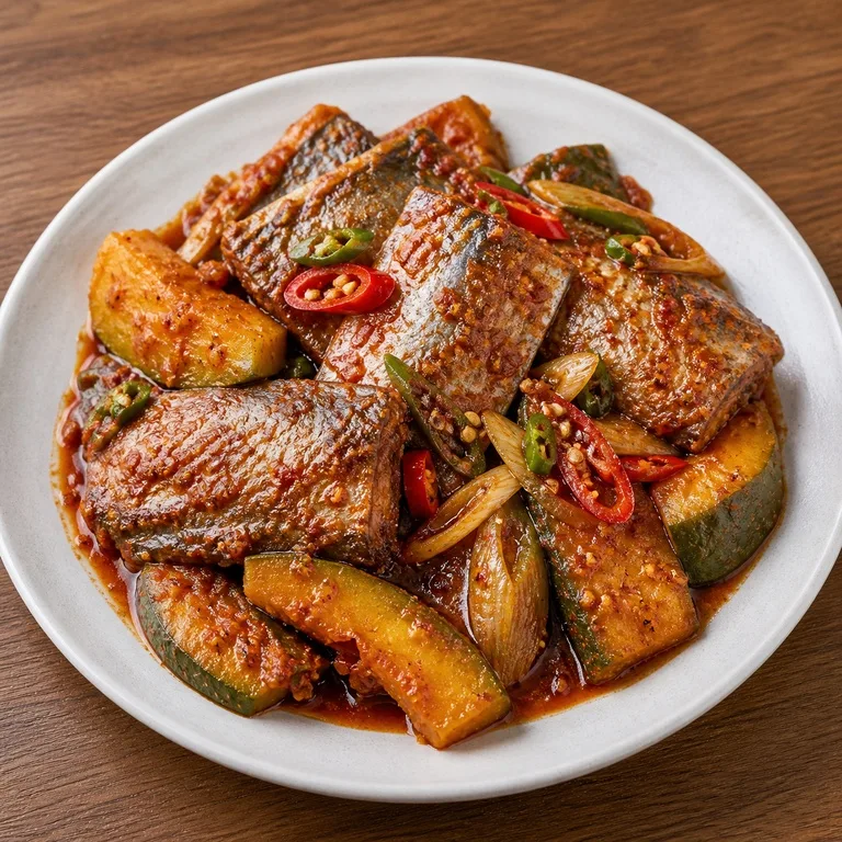 黒太刀魚と朝鮮カボチャの煮物