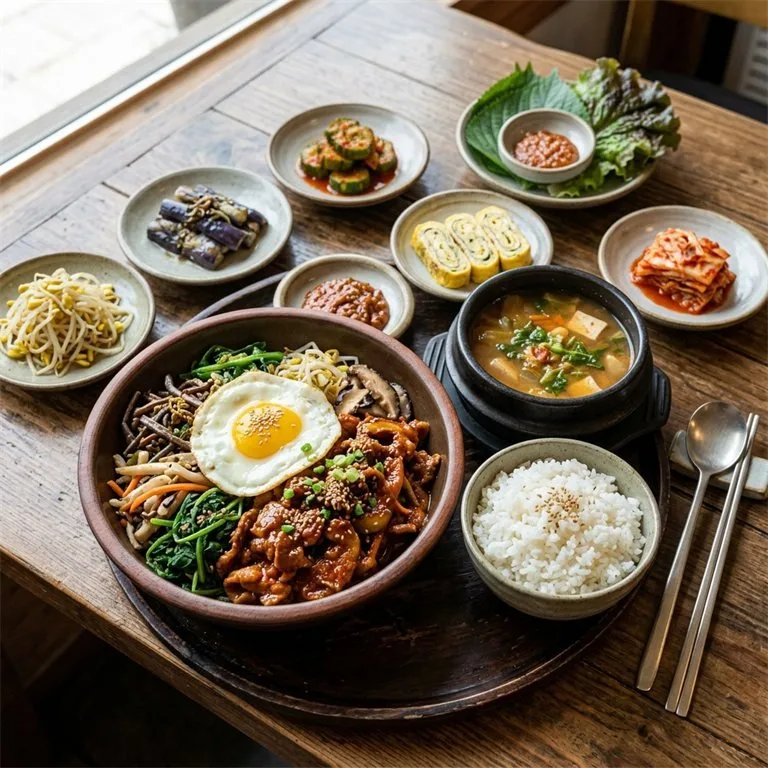 ឈុតបាយលាយសាច់ជ្រូកប៊ុលហ្គោហ្គីនិងបន្លែព្រៃ