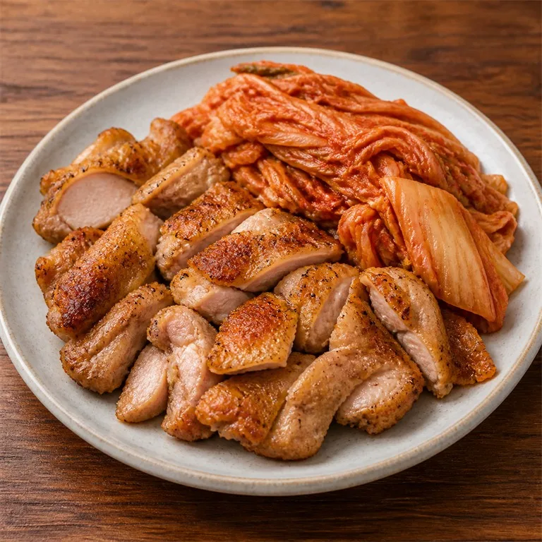 훈제닭다리살묵은지