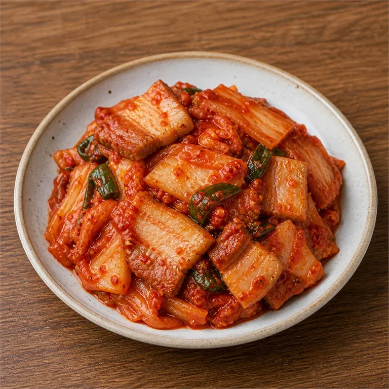 훈제삼겹살김치짜글