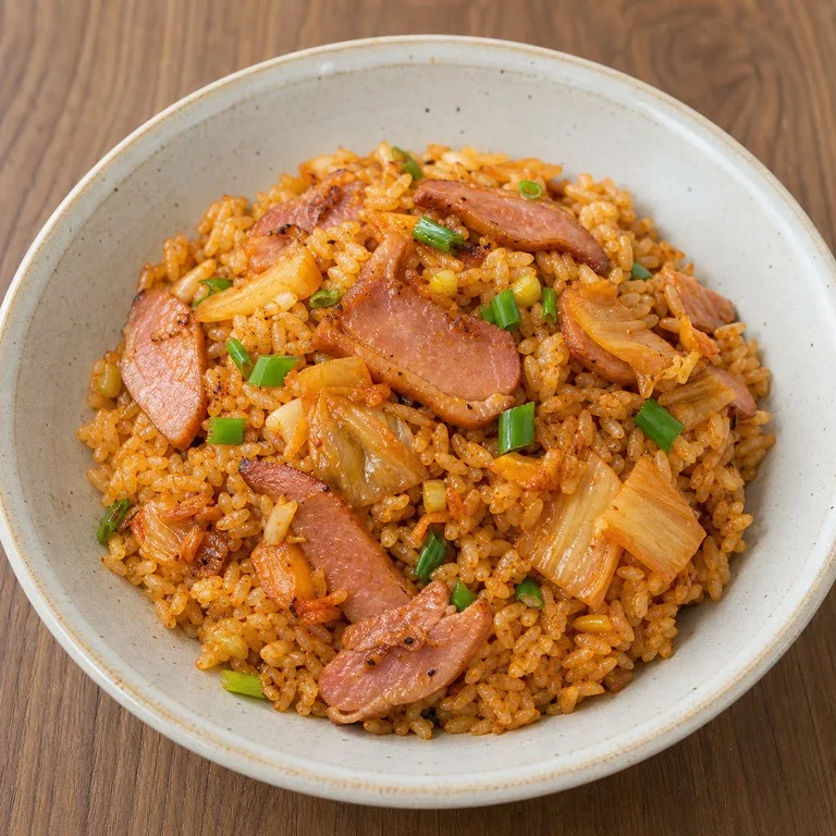 훈제오리김치볶음밥