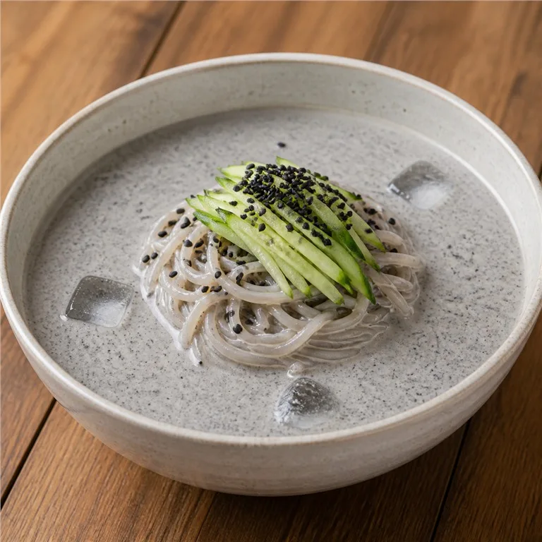 흑임자콩국수