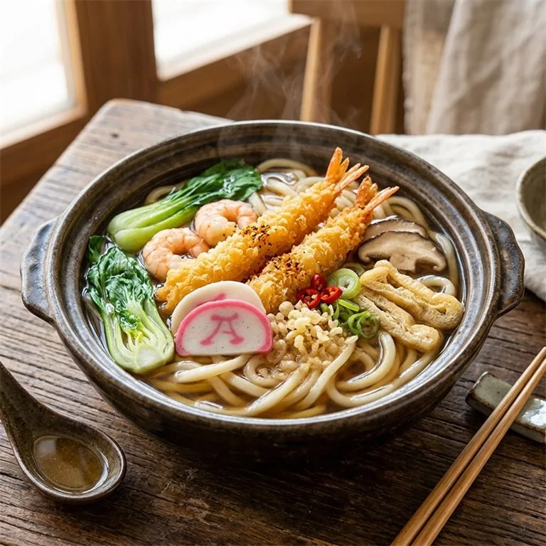 อูด้งหม้อไฟกุ้ง
