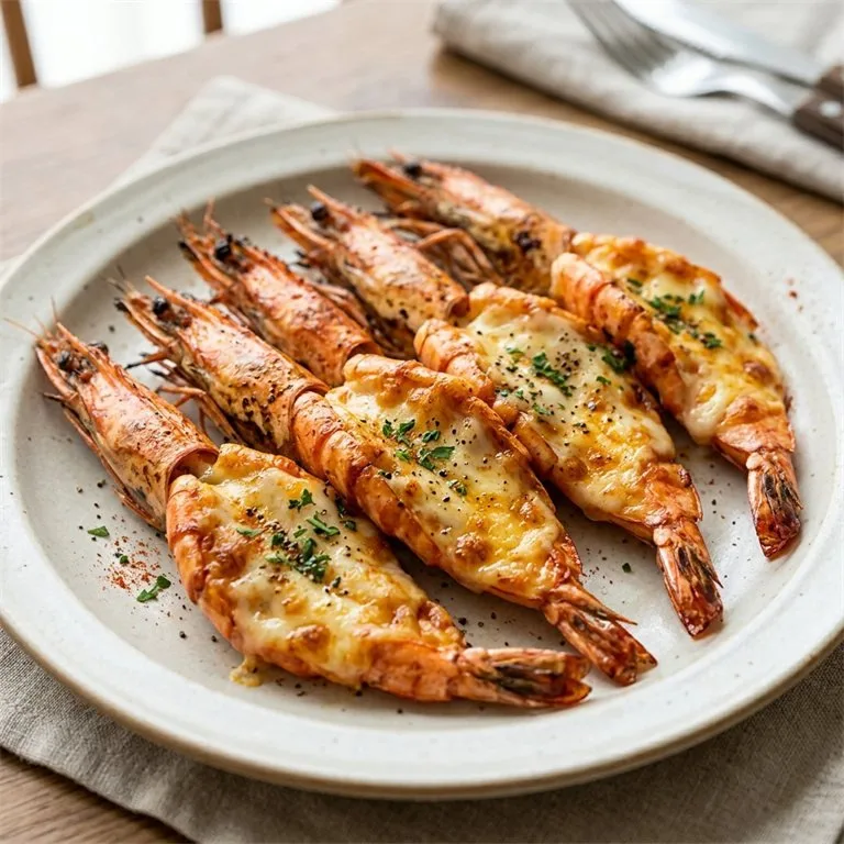 กุ้งย่างชีส
