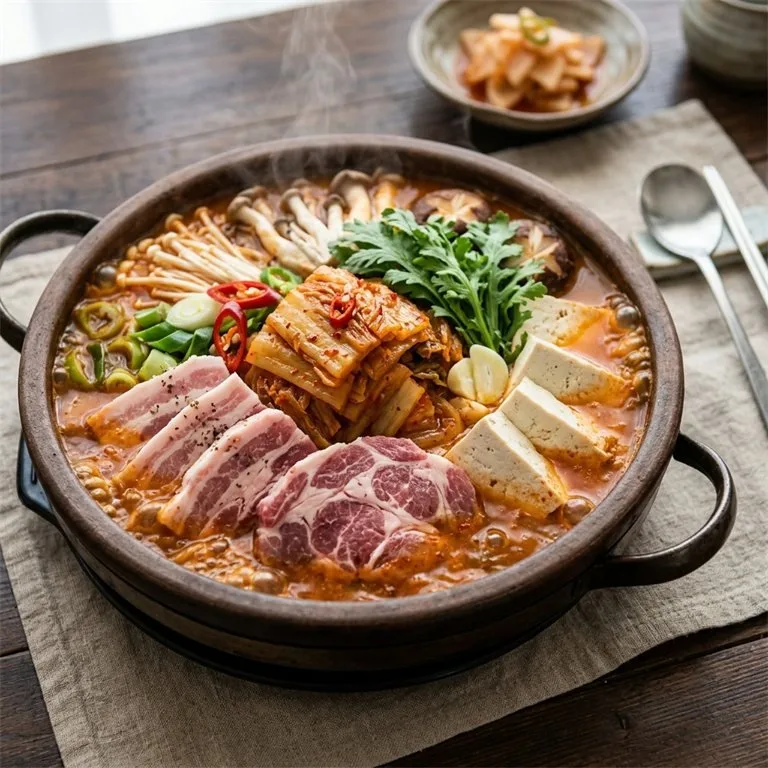 หม้อไฟกิมจิเนื้อสด