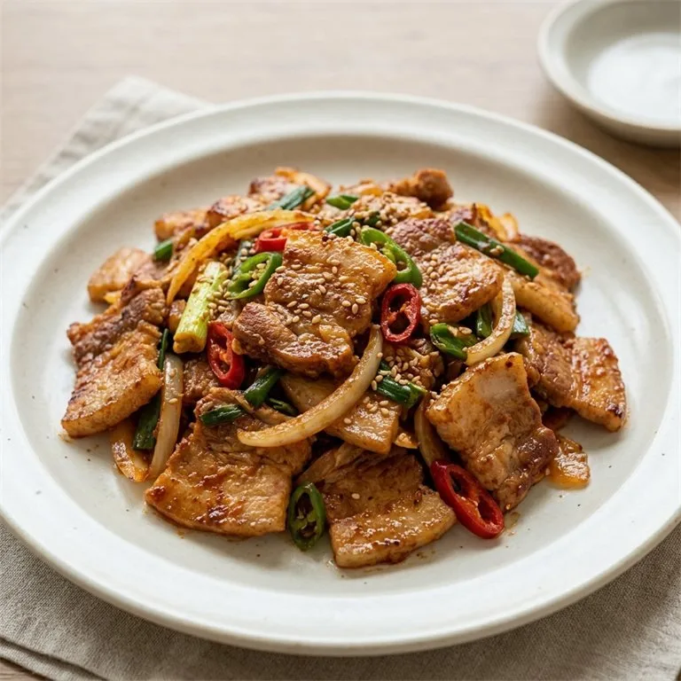 หมูสดผัดซอสเผ็ด