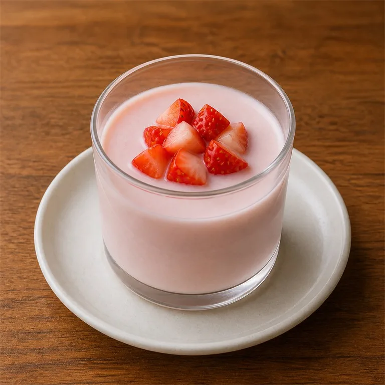 Puding Susu Stroberi