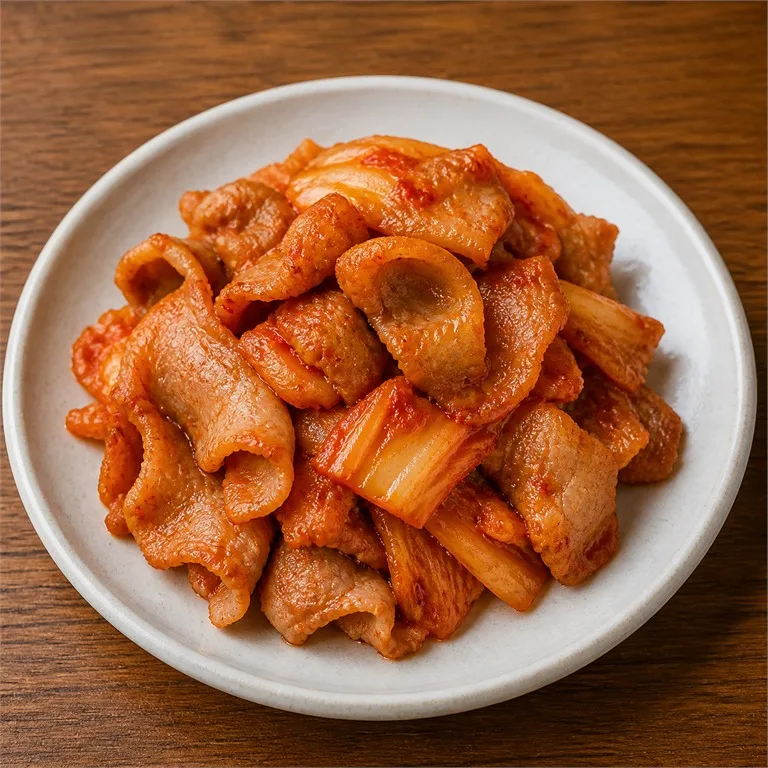 Kimchi Perut Babi Iris Tipis