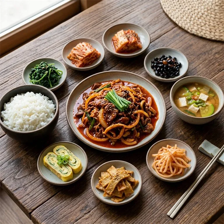 소불고기오징어정식