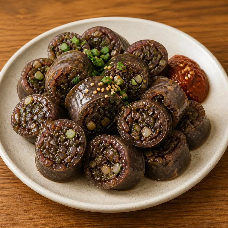 마늘순대