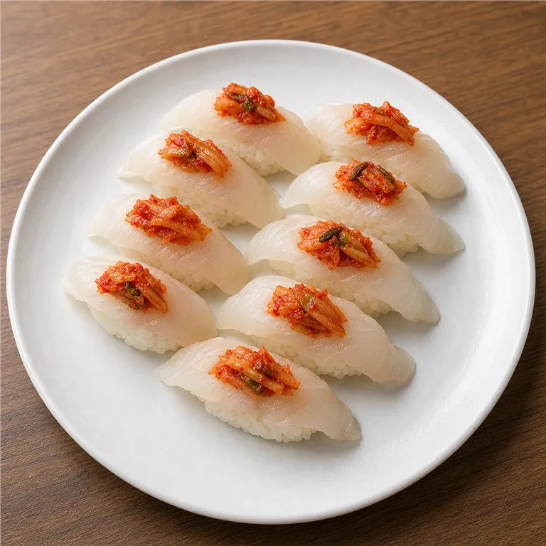 김치광어초밥