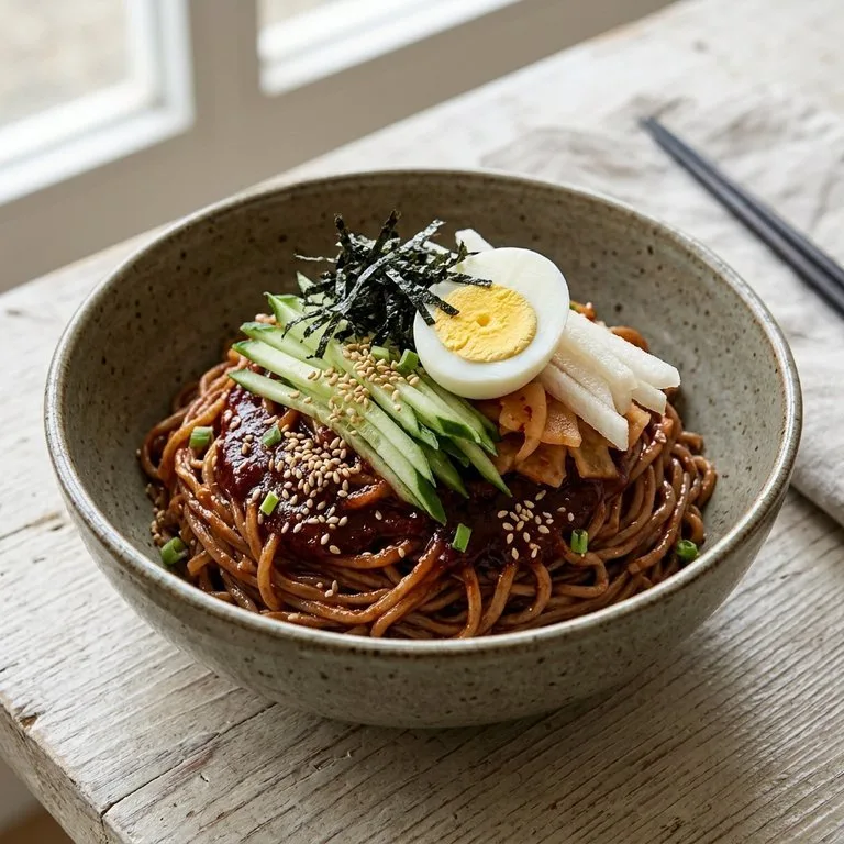 บะหมี่เย็นคลุกซอสเผ็ดบาร์เลย์แท้