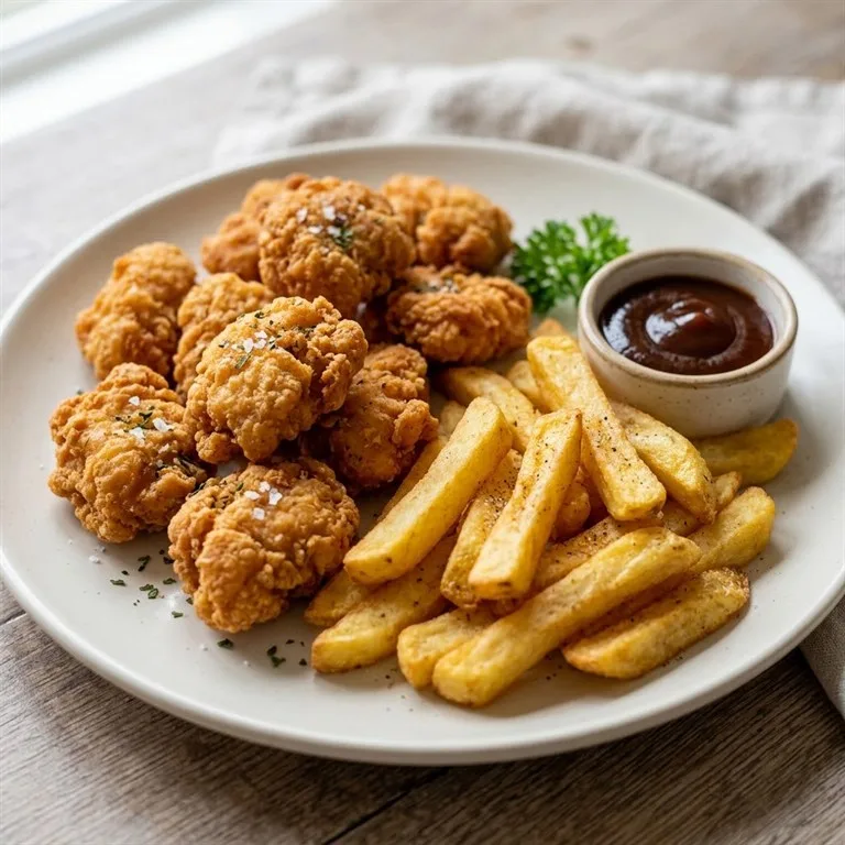 ซุนซัลไก่และมันฝรั่งทอด