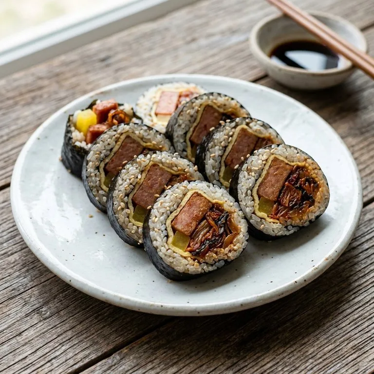 스팸묵은지김밥
