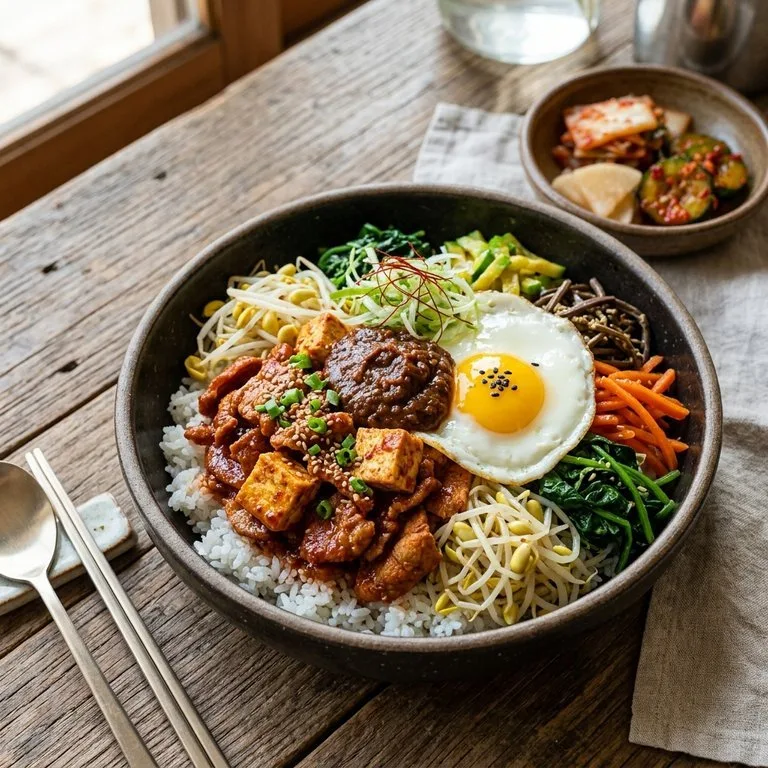Sigol Jeyuk Dubu Gangdoenjang-bibimbap